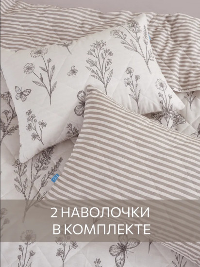 Покрывало стеганое двустороннее с наволочками «Moonflowers»