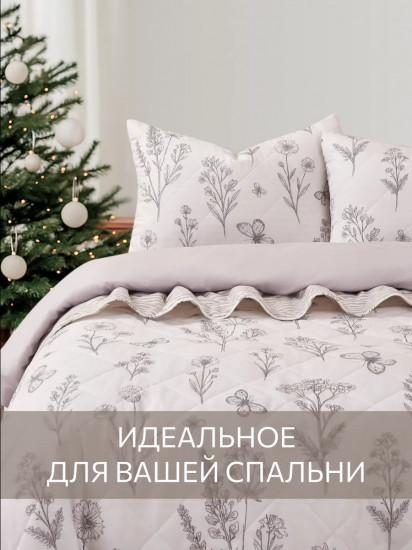 Покрывало стеганое двустороннее с наволочками «Moonflowers»
