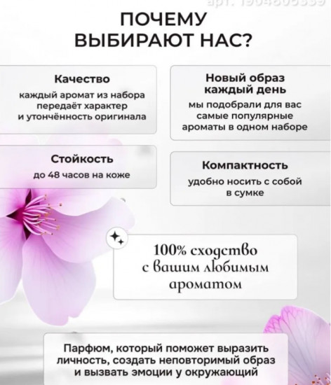 Набор пробников женских духов