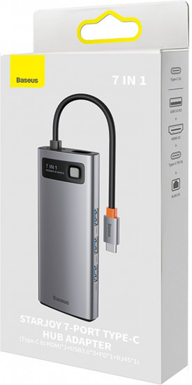Док-станция Baseus Metal Gleam 7in1 WKWG040113