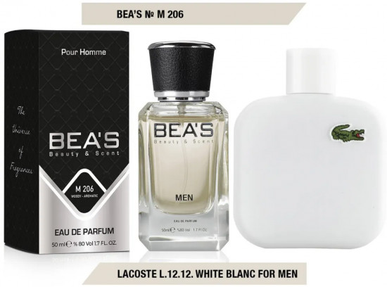 Парфюмированная вода по мотивам Lacoste L.12.12. White Blanc «M206»