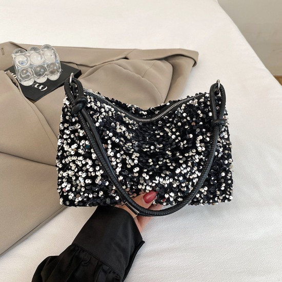 Сумка с пайетками «Серебристая полночь»