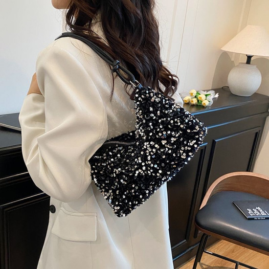 Сумка с пайетками «Серебристая полночь»