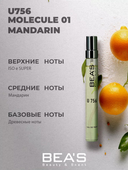 Парфюмированная вода по мотивам Escentric Molecules Molecule 01+Mandarin «U756»