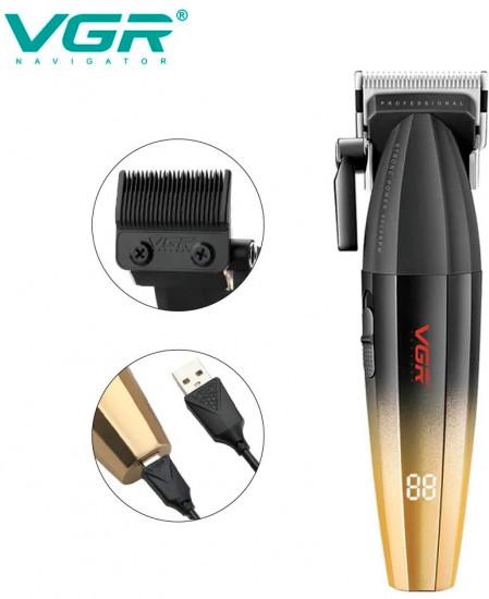 Машинка для стрижки волос VGR V-003 gold