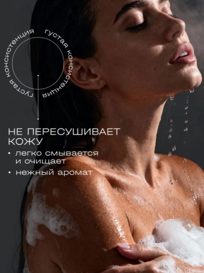 Парфюмированный гель для душа женский, натуральный и гипоаллергенный, с дозатором