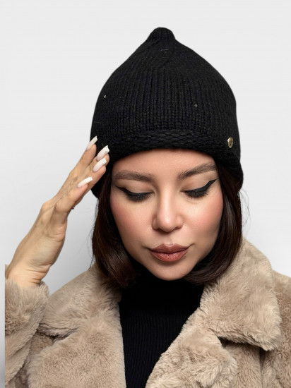 Шапка женская зимняя на флисе с мини-пайетками