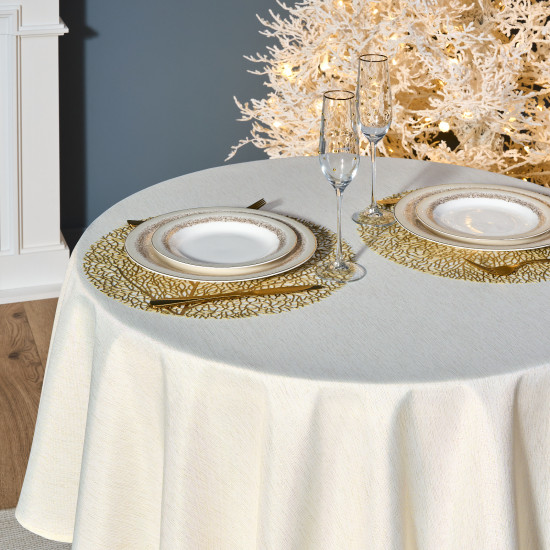 Скатерть круглая «Феерия. Золото»