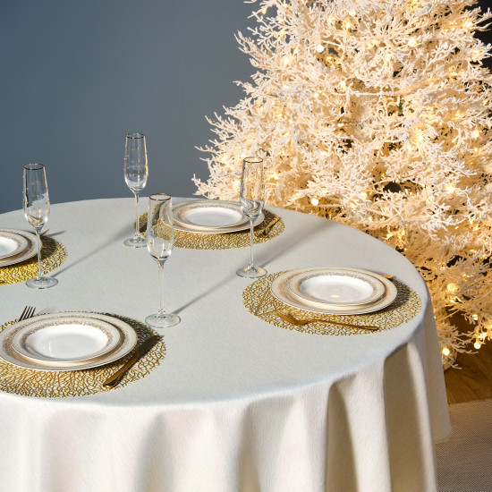 Скатерть круглая «Феерия. Золото»