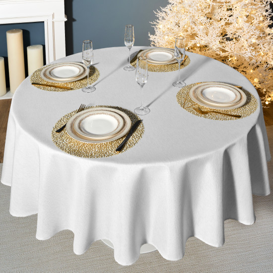 Скатерть круглая «Феерия. Серебро»