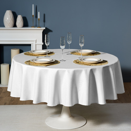 Скатерть круглая «Феерия. Серебро»