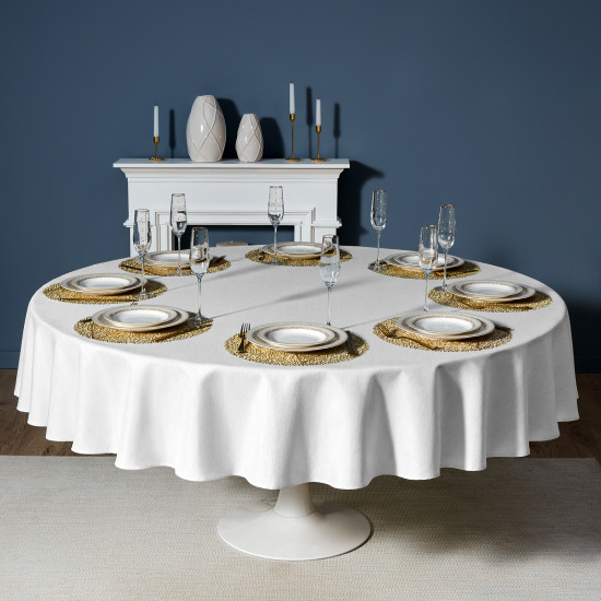 Скатерть круглая «Феерия. Серебро»