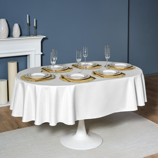 Скатерть овальная «Феерия. Серебро»