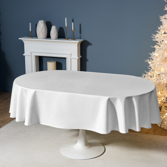 Скатерть овальная «Феерия. Серебро»