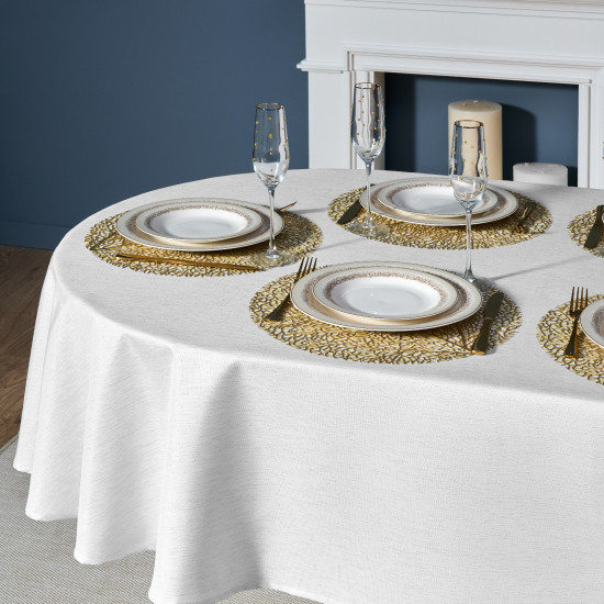 Скатерть овальная «Феерия. Серебро»