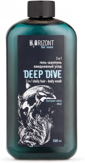 Шампунь-гель для ухода за телом и волосами с экстрактом мяты 2 в 1 «Deep Dive»