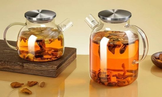 Заварочный чайник из стекла с крышкой