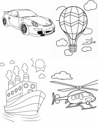 Детская раскраска «Раскрась транспорт» - Фото 1