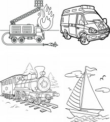 Детская раскраска «Раскрась транспорт» - Фото 2