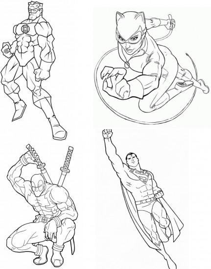 Детская раскраска «Супергерои»