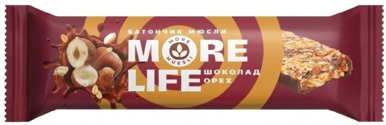 Батончик мюсли цельнозерновой «Орех с глазурью»