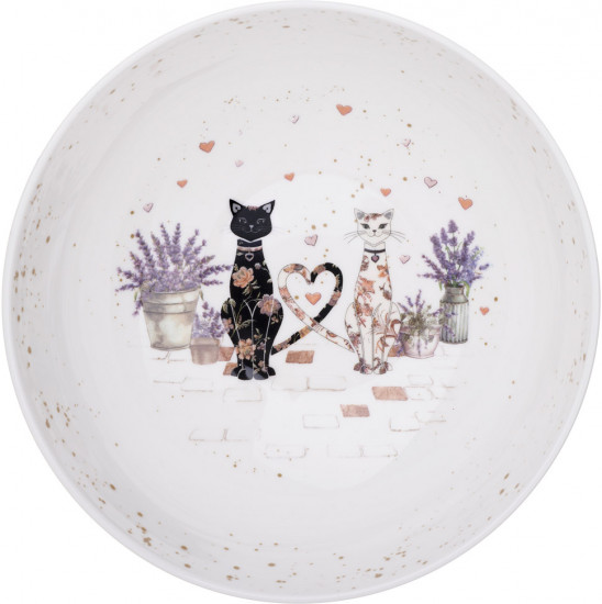 Салатник «Лавандовые коты»