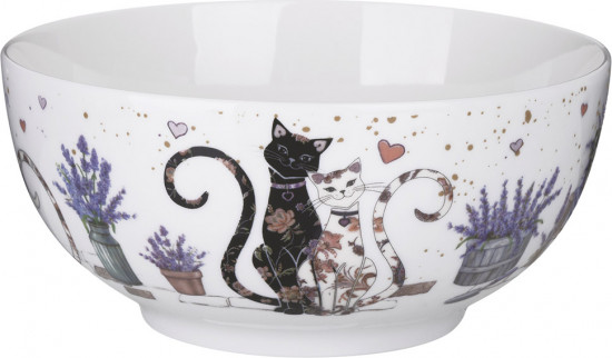 Салатник «Лавандовые коты»