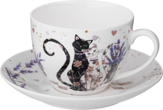 Набор чайный «Лавандовые коты»