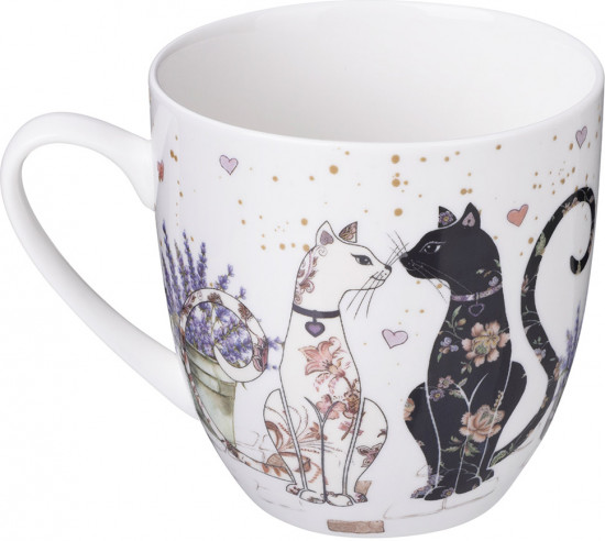 Чайная пара «Лавандовые коты»