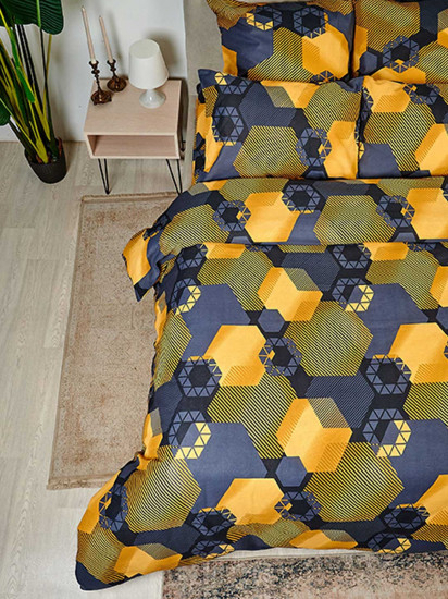 Пододеяльник «Золотые шестигранники»