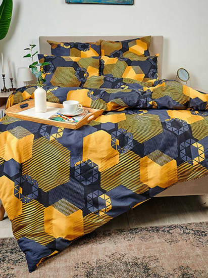 Пододеяльник «Золотые шестигранники»