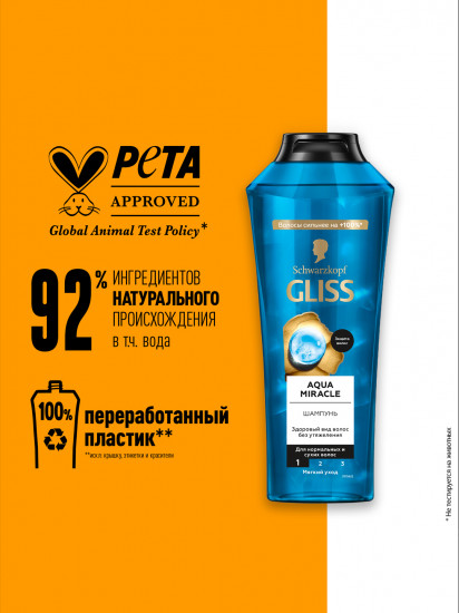 Шампунь для нормальных и сухих волос «Водное чудо»