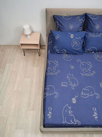Простыня на резинке «Котики»