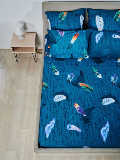 Простыня на резинке «Перья»