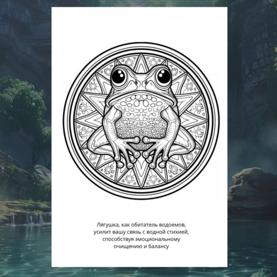 Раскраска «Мандалы. Единение с силами природы»