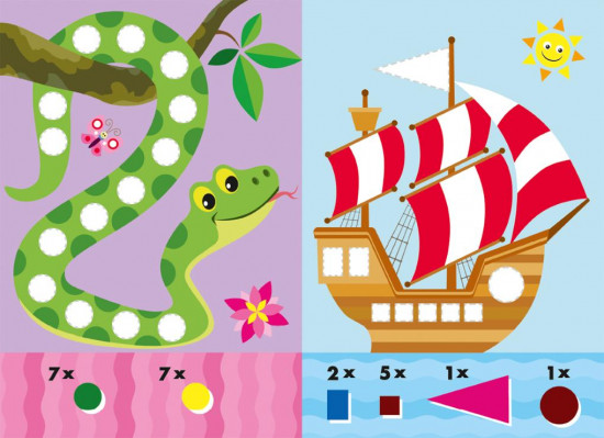 Розовый фламинго. Наклейки для малышей