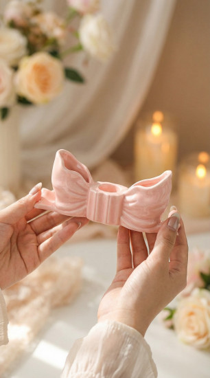 Декоративный подсвечник «Бант»