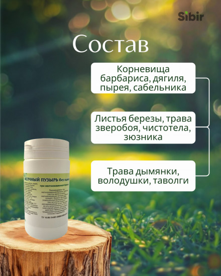 Таблетки «Желчный пузырь без камней и песка»