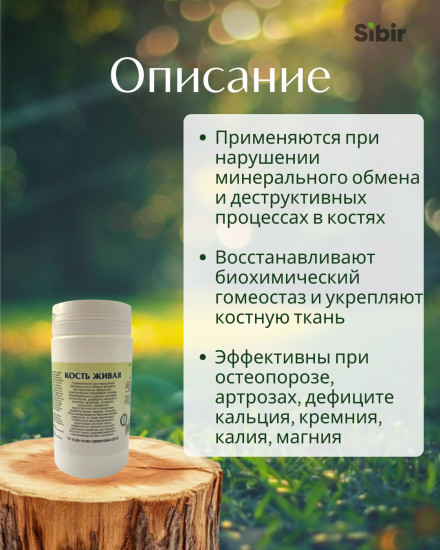 Таблетки «Кость живая»