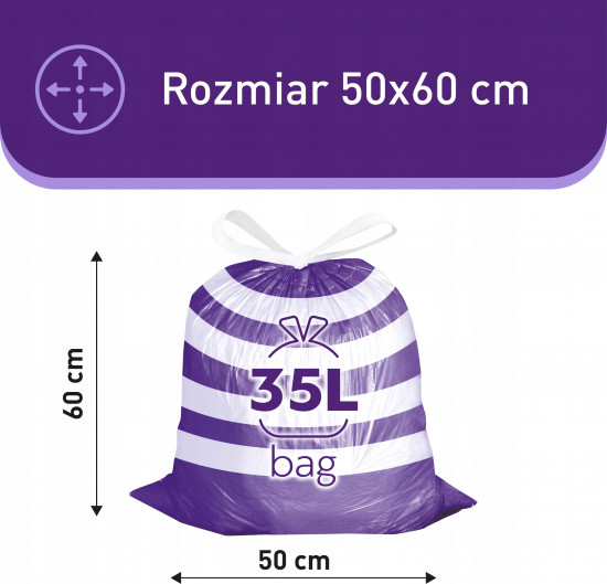 Пакеты для мусора с затяжками