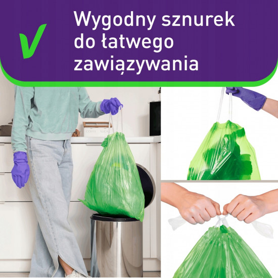 Пакеты для мусора с затяжками