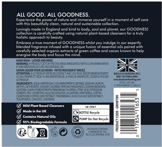 Мыло для рук жидкое «Goodness Tonka Bean & Neroli»