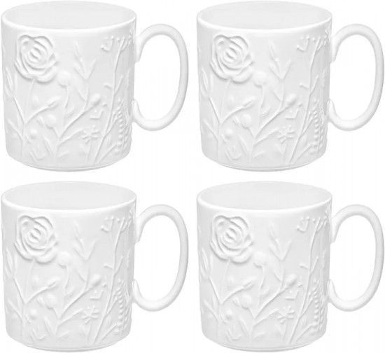 Набор кружек на бамбуковой подставке «Полевые цветы»