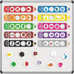 Развивающий магнитный сортер по цветам «Карандаши» - Фото 2