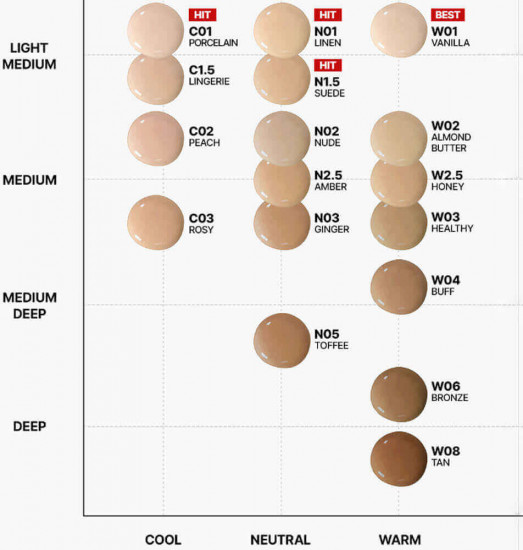 Флюид тональный увлажняющий «Radiance Fit Serum Foundation N00 Cream»