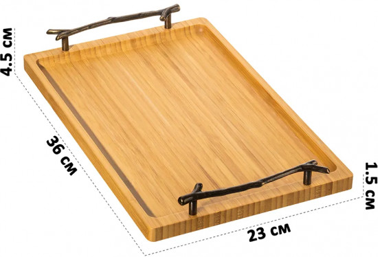 Поднос с металлическими ручками