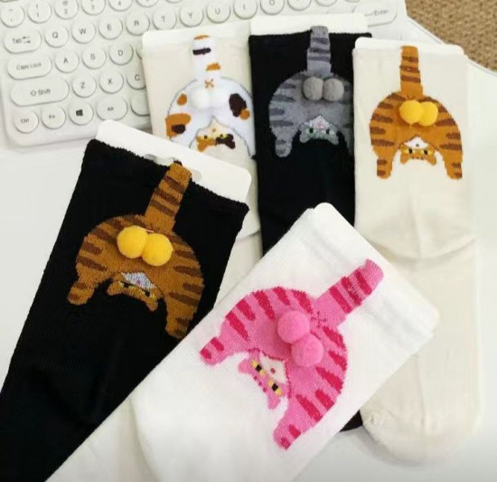 Носки с розовыми котиками