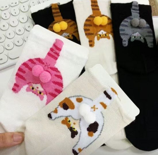 Носки с розовыми котиками