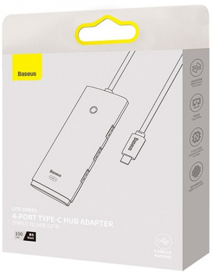 USB-хаб Baseus WKQX030301 USB Type-C для USB 3.0