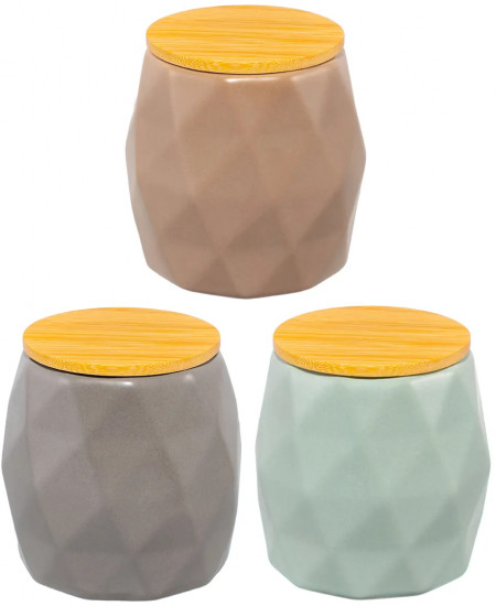 Набор банок для сыпучих продуктов с крышками